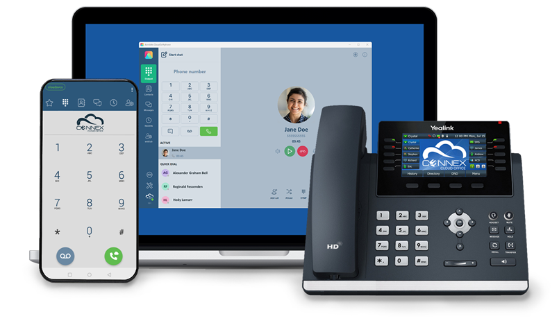 Connex Cloud Office: Make and take calls from any device, anywhere.